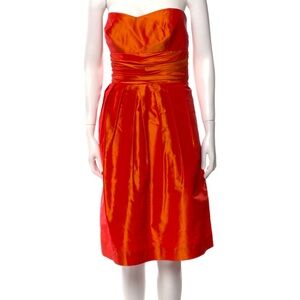 Jenny Yoo Silk Orange Dress - new with tags, size 8